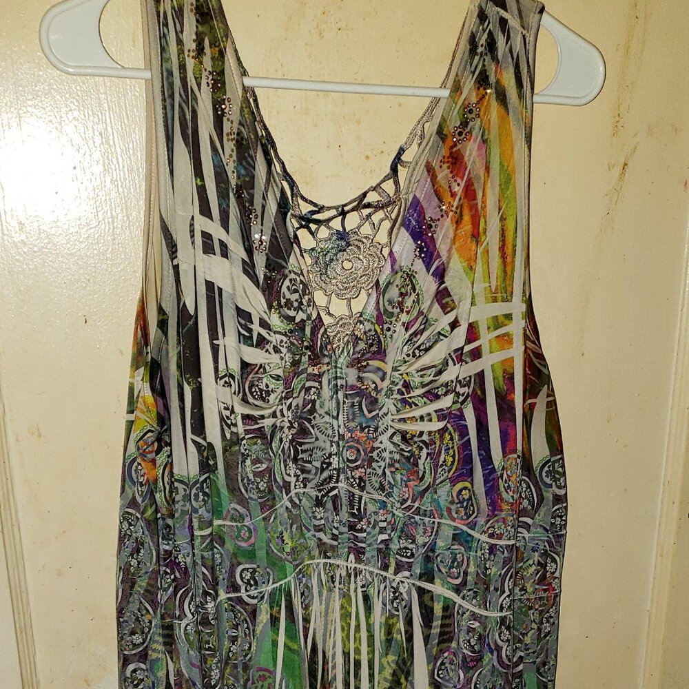 Cato Woman 22/24 Midi Poly Spandex Sleeveless Dress